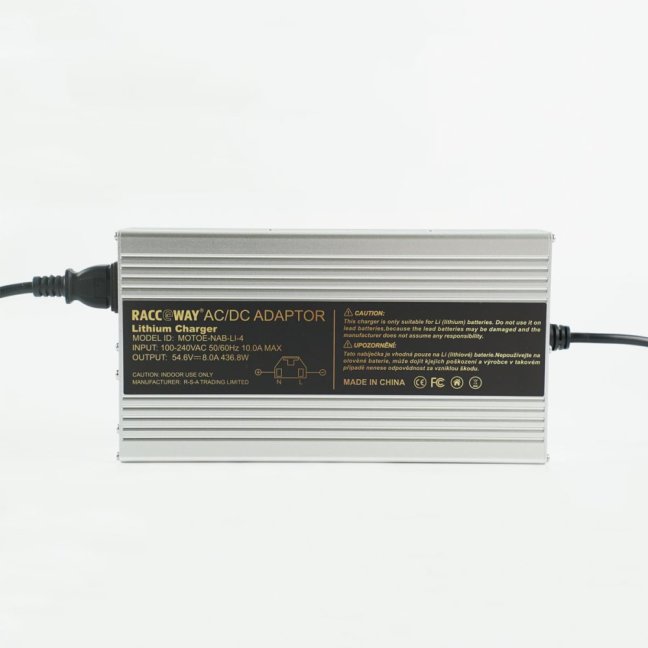 Nabíječka na lithiové baterie RACCEWAY®, 48V (54.6V) 8A-13S