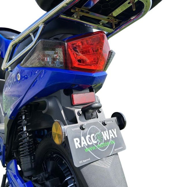 Elektroskútr RACCEWAY® E-FICHTL®, bílý-lesklý s baterií 20Ah