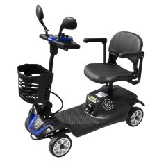 Elektrický čtyřkolový vozík RACCEWAY® SOLID, modrý