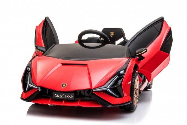 Dětské elektrické auto Lamborghini Sian červená/red