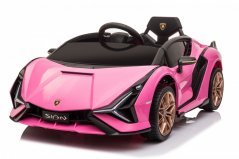Dětské elektrické auto Lamborghini Sian růžový/pink