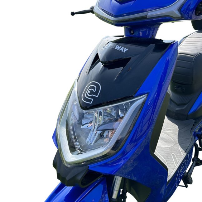 Elektroskútr RACCEWAY® E-FICHTL®, bílý-lesklý s baterií 20Ah