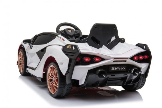 Dětské elektrické auto Lamborghini Sian bílá/white