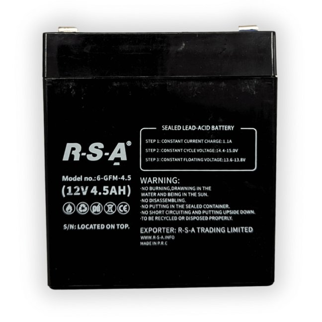Baterie olověná průmyslová ELJET R-S-A, 12V 4.5 Ah
