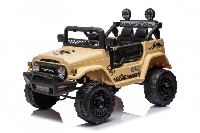 Dětské elektrické auto Toyota FJ Cruiser hnědožlutá/khaki