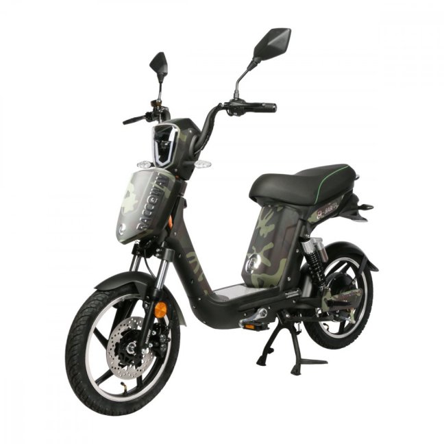 Elektroskútr RACCEWAY® E-BABETA®, maskáč zelený, bez baterie