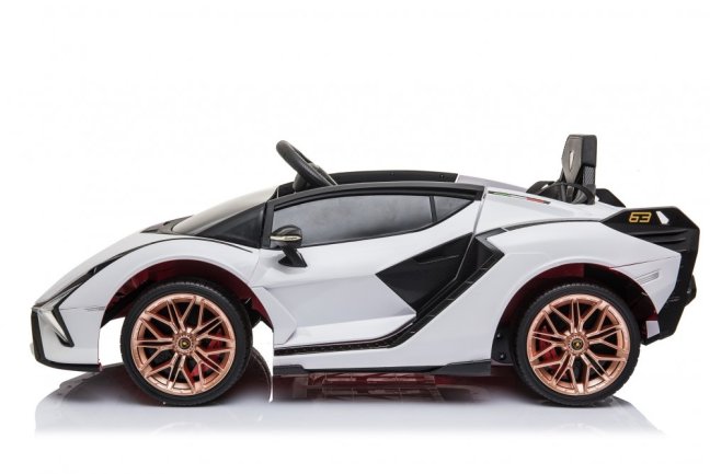 Dětské elektrické auto Lamborghini Sian bílá/white