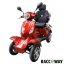 Elektrický čtyřkolový vozík RACCEWAY® STRADA ELECTRIC SCOOTER, vínový lesk