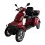 Elektrický čtyřkolový vozík RACCEWAY® STRADA LUX DUO, červený