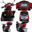 Elektroskútr RACCEWAY® E-FICHTL®, červený-lesklý s baterií 20Ah