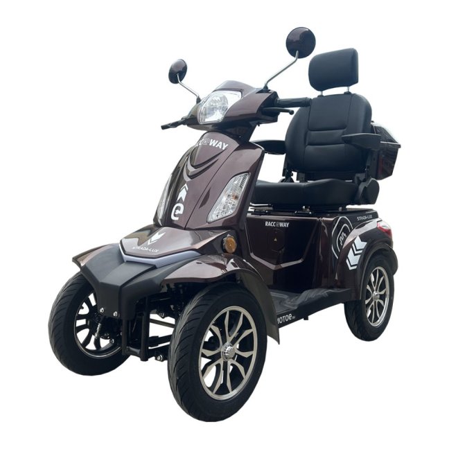 Elektrický čtyřkolový vozík RACCEWAY® STRADA LUX, coffee