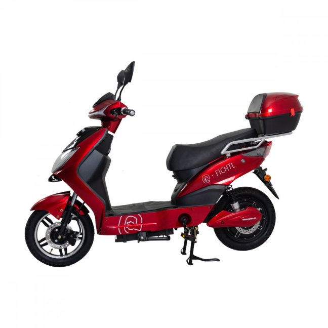Elektroskútr RACCEWAY® E-FICHTL®, červený-lesklý s baterií 20Ah