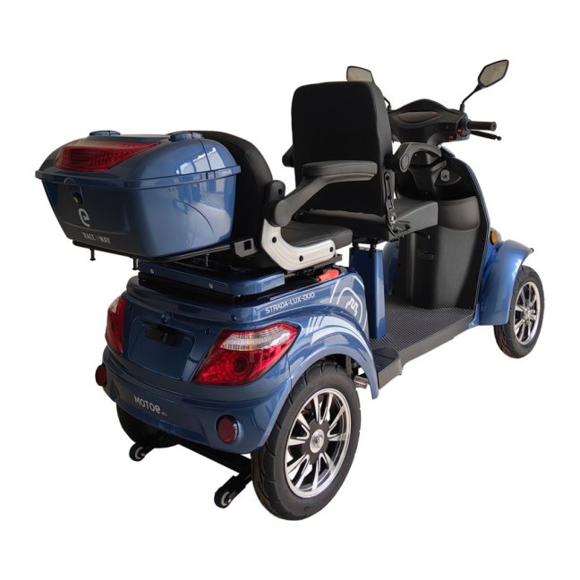 Elektrický čtyřkolový vozík RACCEWAY® STRADA LUX DUO, modrý