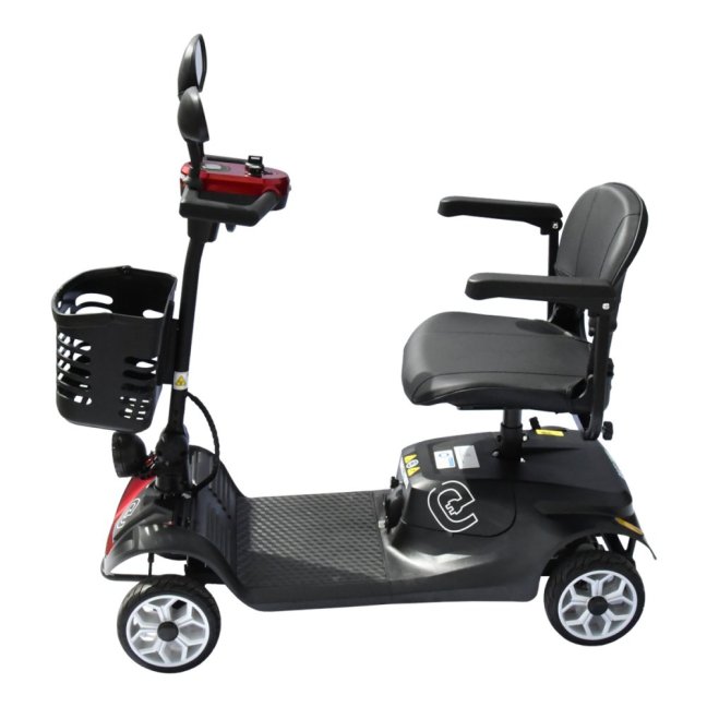 Elektrický čtyřkolový vozík RACCEWAY® SOLID, vínový