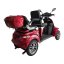 Elektrický čtyřkolový vozík RACCEWAY® STRADA LUX DUO, červený