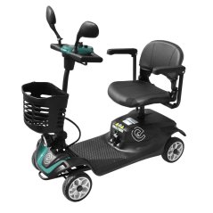 Elektrický čtyřkolový vozík RACCEWAY® SOLID, světle modrý