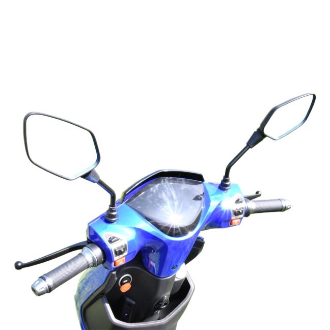 Elektroskútr RACCEWAY® E-FICHTL®, bílý-lesklý s baterií 20Ah