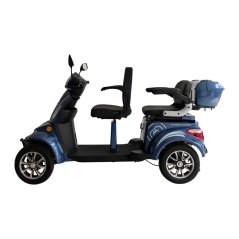 Elektrický čtyřkolový vozík RACCEWAY® STRADA LUX DUO, modrý