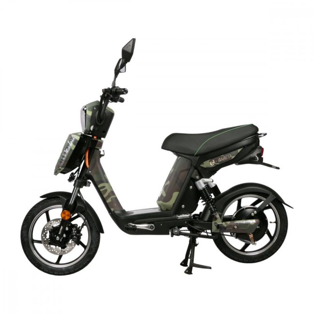 Elektroskútr RACCEWAY® E-BABETA®, maskáč zelený, bez baterie