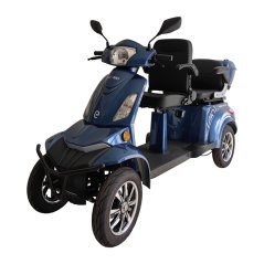 Elektrický čtyřkolový vozík RACCEWAY® STRADA LUX DUO, modrý