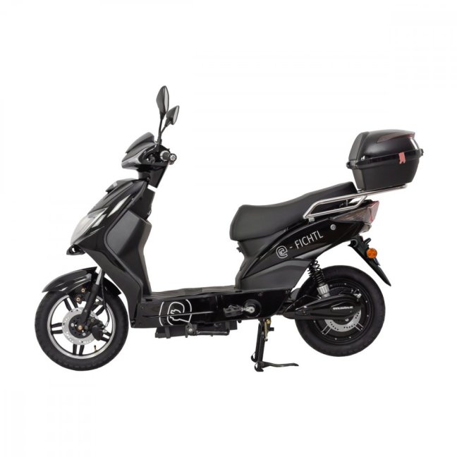 Elektroskútr RACCEWAY® E-FICHTL®, černý-lesklý s baterií 20Ah