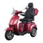 Elektrický tříkolový vozík RACCEWAY® VIA LUX, červený