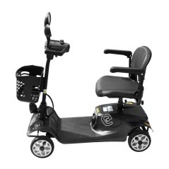 Elektrický čtyřkolový vozík RACCEWAY® SOLID, černý