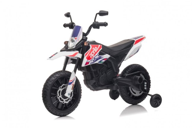 Dětská elektrická motorka Aprilia RX125 bílá/white