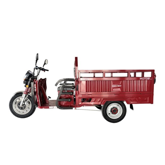 Nákladní tříkolový vozík RACCEWAY® KUTIL, červený