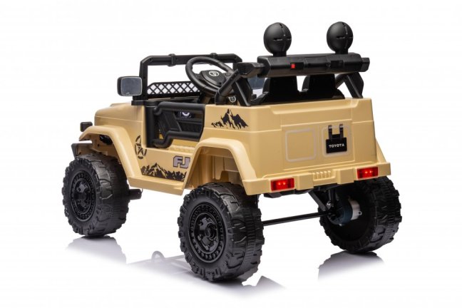 Dětské elektrické auto Toyota FJ Cruiser hnědožlutá/khaki