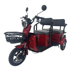 Elektrický dvousedadlový vozík RACCEWAY® E-BUS, červený