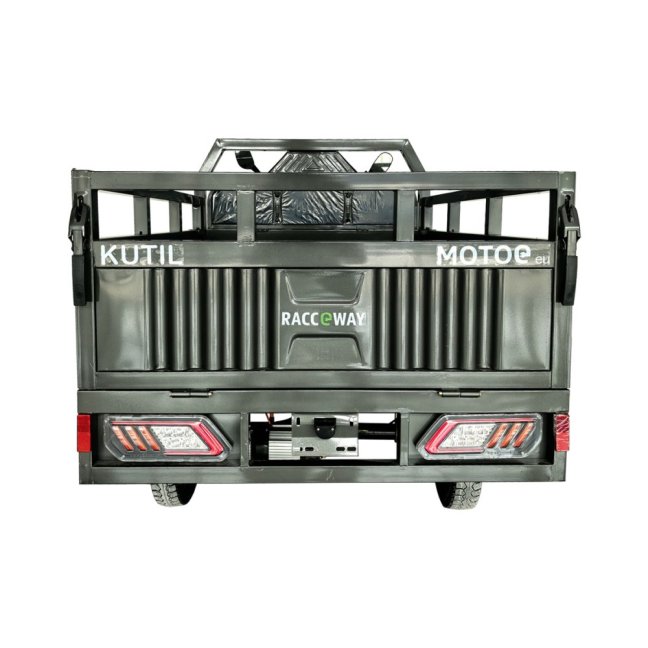 Nákladní tříkolový vozík RACCEWAY® KUTIL, šedý