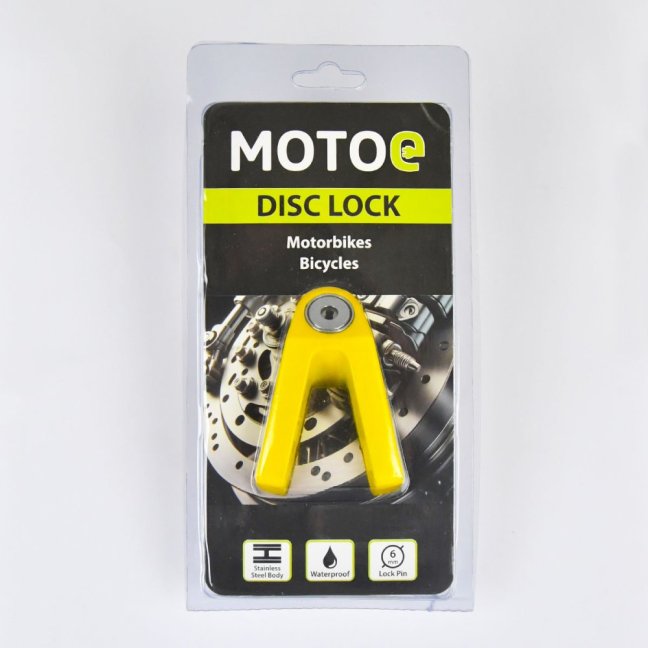 Zámek kotoučové brzdy RACCEWAY 5,5 žlutý